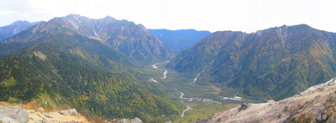 穂高岳と霞沢岳