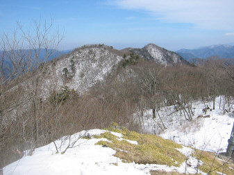 鶴ヶ鳥屋山方面