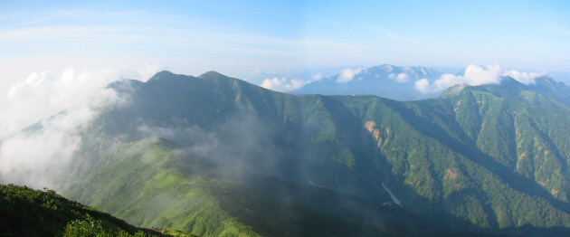 針ノ木岳方面