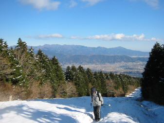 雪の斜面から