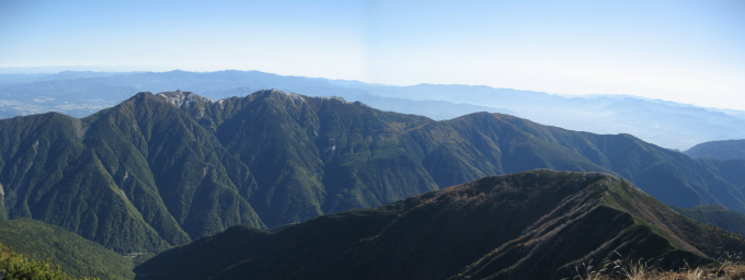 鳳凰三山とボーコン沢ノ頭