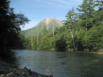 梓川と焼岳