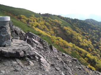 蝶ヶ岳の黄葉