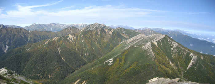 常念岳　北側