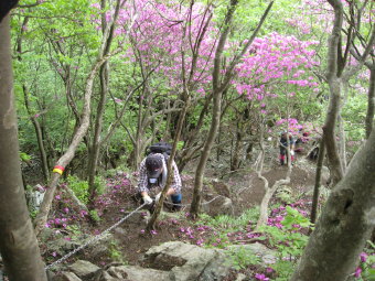 小笄からの鎖場