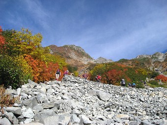 北穂高岳へ