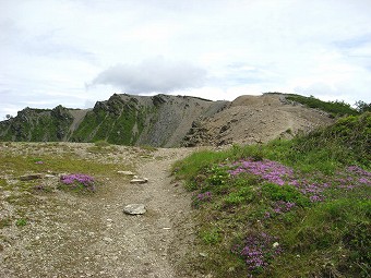 北荒川岳方面