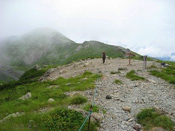 杓子岳へ