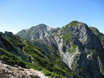 唐松岳とⅡ峰南峰