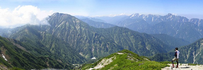 唐松岳　山頂から