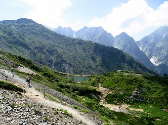 八方池と不帰ノ嶮