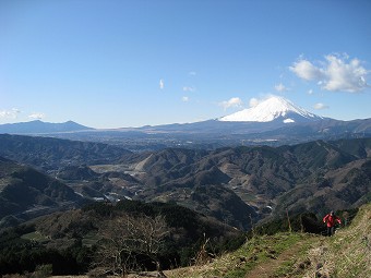 愛鷹山塊と富士山