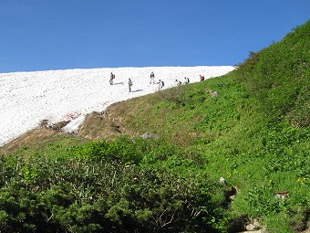 残雪斜面