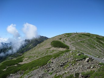 前岳へ