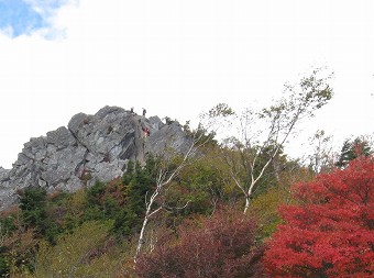 乾徳山の岩場