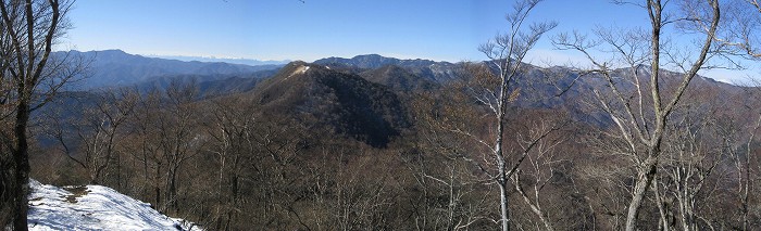 鷹ノ巣山から西側の展望