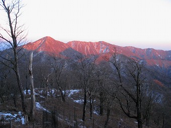 夕焼けの蛭ヶ岳