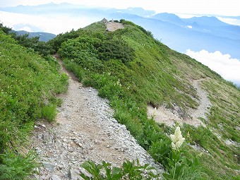 白岳山頂へ