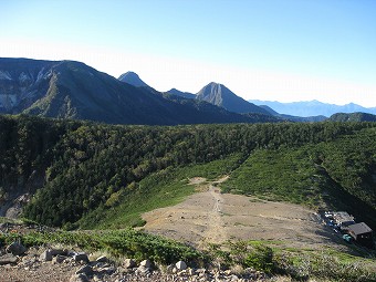 根石岳から振り返る