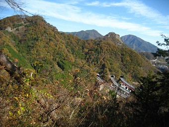 岩殿山と百蔵山・扇山