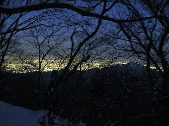 丹沢山からの夜景