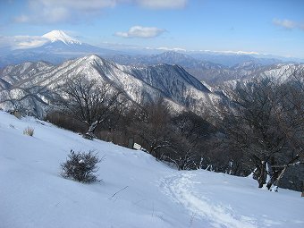 蛭ヶ岳　北面急下り