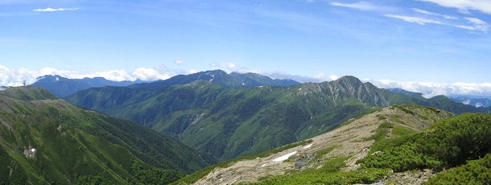 笊ヶ岳？～荒川三山～遠見岳