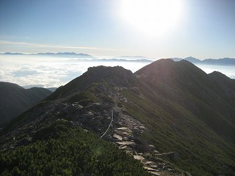 伊那前岳へ