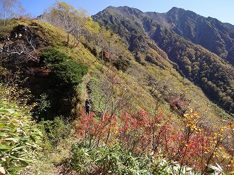 槍ヶ岳見つつ