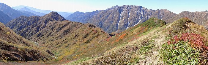 飛騨沢と中崎尾根と笠ヶ岳