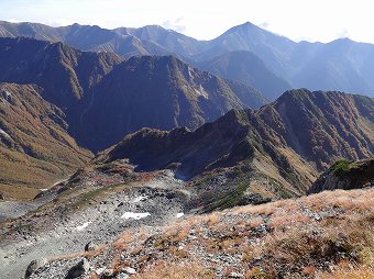 常念岳と天狗原方面