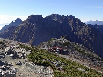 南岳から見る穂高