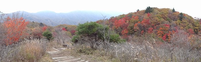 ハンゼノ頭から大菩薩方面と柳沢ノ頭