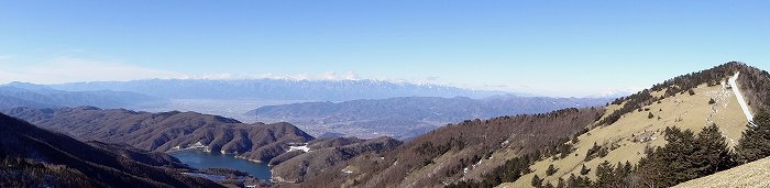 南アルプスと熊沢山