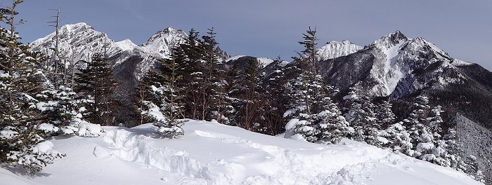 阿弥陀岳・赤岳・旭岳・ギボシ