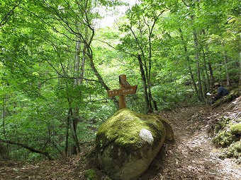 鶏冠山・横手山峠　分岐