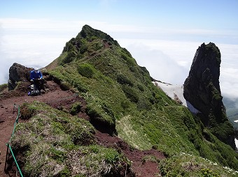 南峰とローソク岩