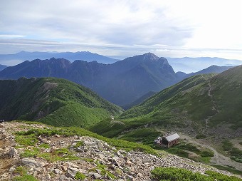 甲斐駒ケ岳見つつ