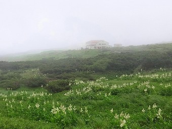 五色ヶ原山荘へ