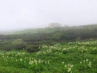 五色ヶ原山荘へ