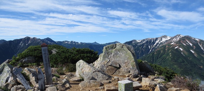 越中沢岳　山頂