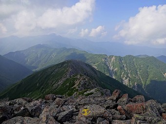 塩見岳方面