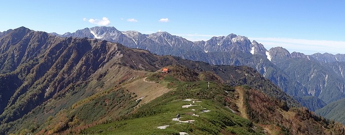 剱岳と種池山荘