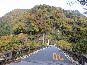 日原林道へ