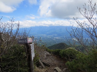 天女山コース分岐