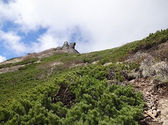 権現岳へ