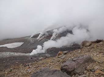 地獄谷の噴煙