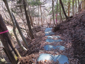 土留の段々道