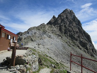 槍ヶ岳　穂先へ