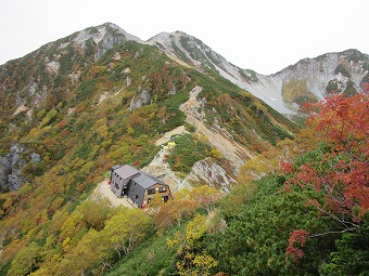 針ノ木小屋へ